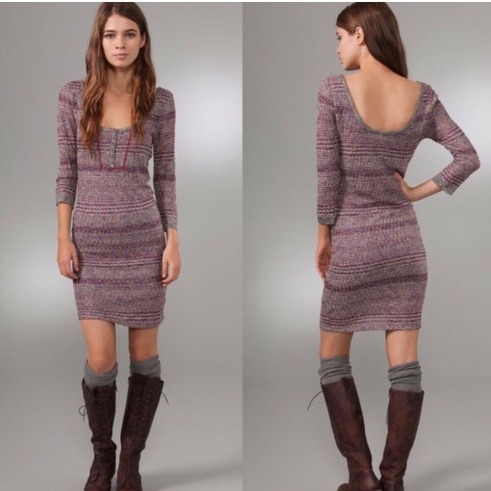 Free People Casual 3/4 Sleeve Sweater Dress